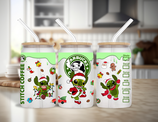 Christmas Coffee Glass Cup