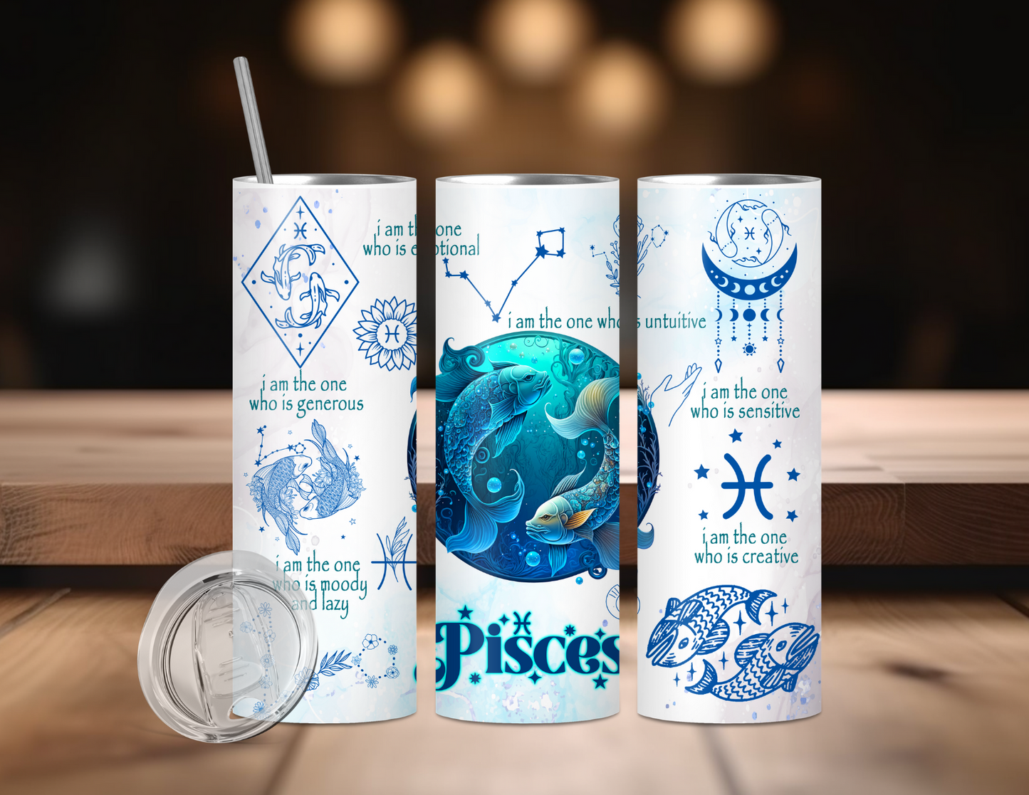 PISCES ZODIAC TUMBLER