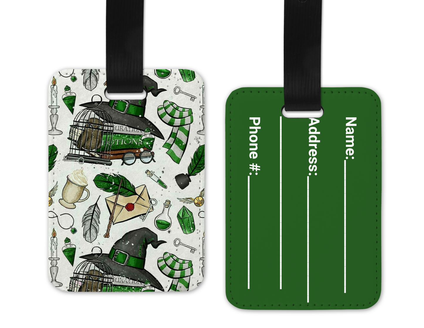 Slytherin Luggage Tags