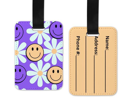 Smiley Face Luggage Tags