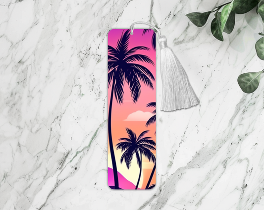 Sunset Palm Tree Bookmark