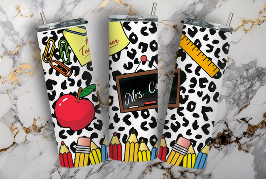 TEACHER CHALKBOARD TUMBLER