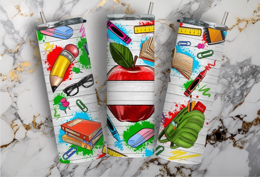 TEACHER APPLE TUMBLER