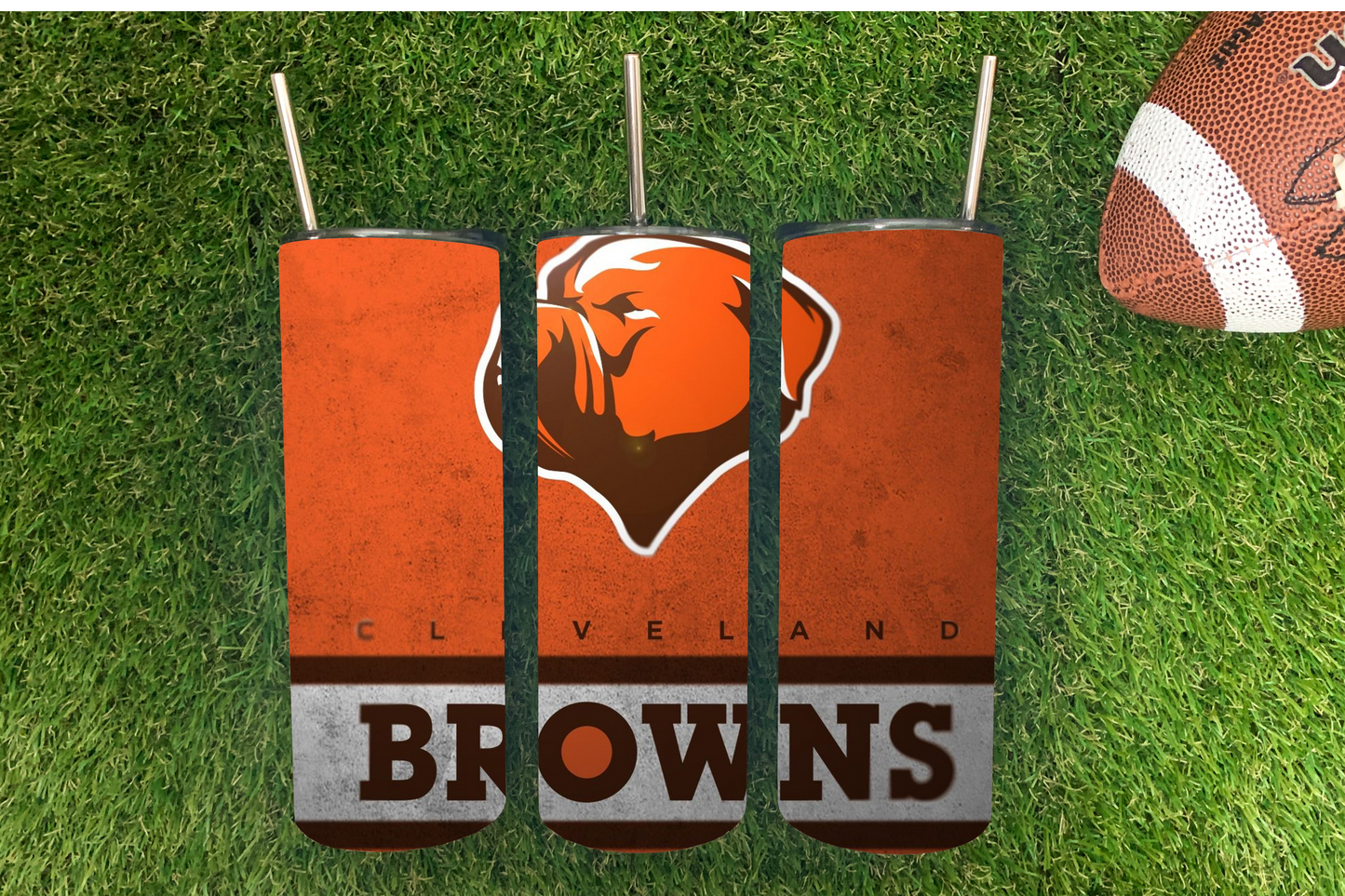 CLEVELAND BROWNS SKINNY TUMBLER