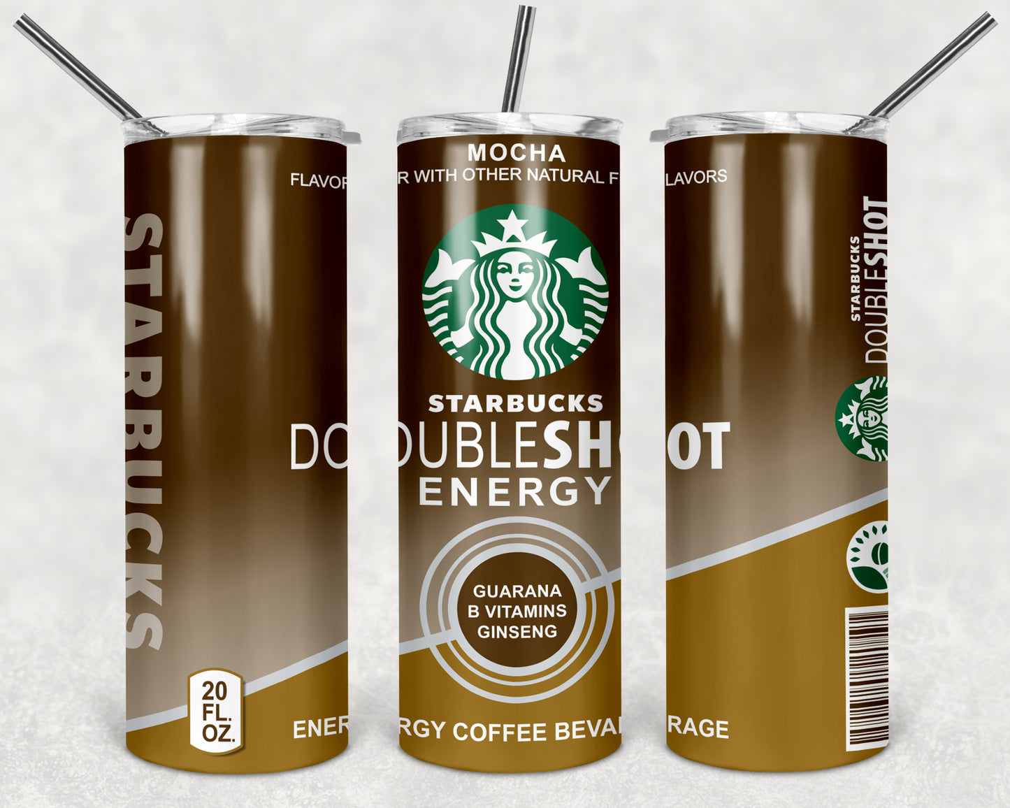 STARBUCKS DOUBLE SHOT ENERGY SKINNY TUMBELR (4 STYLES)