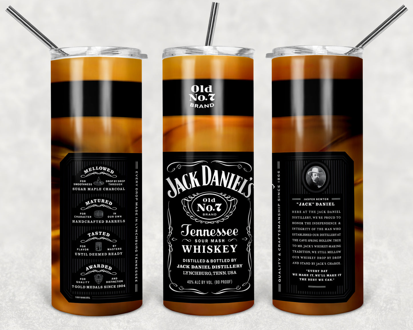Jack Daniels Skinny Tumbler (4 STYLES)