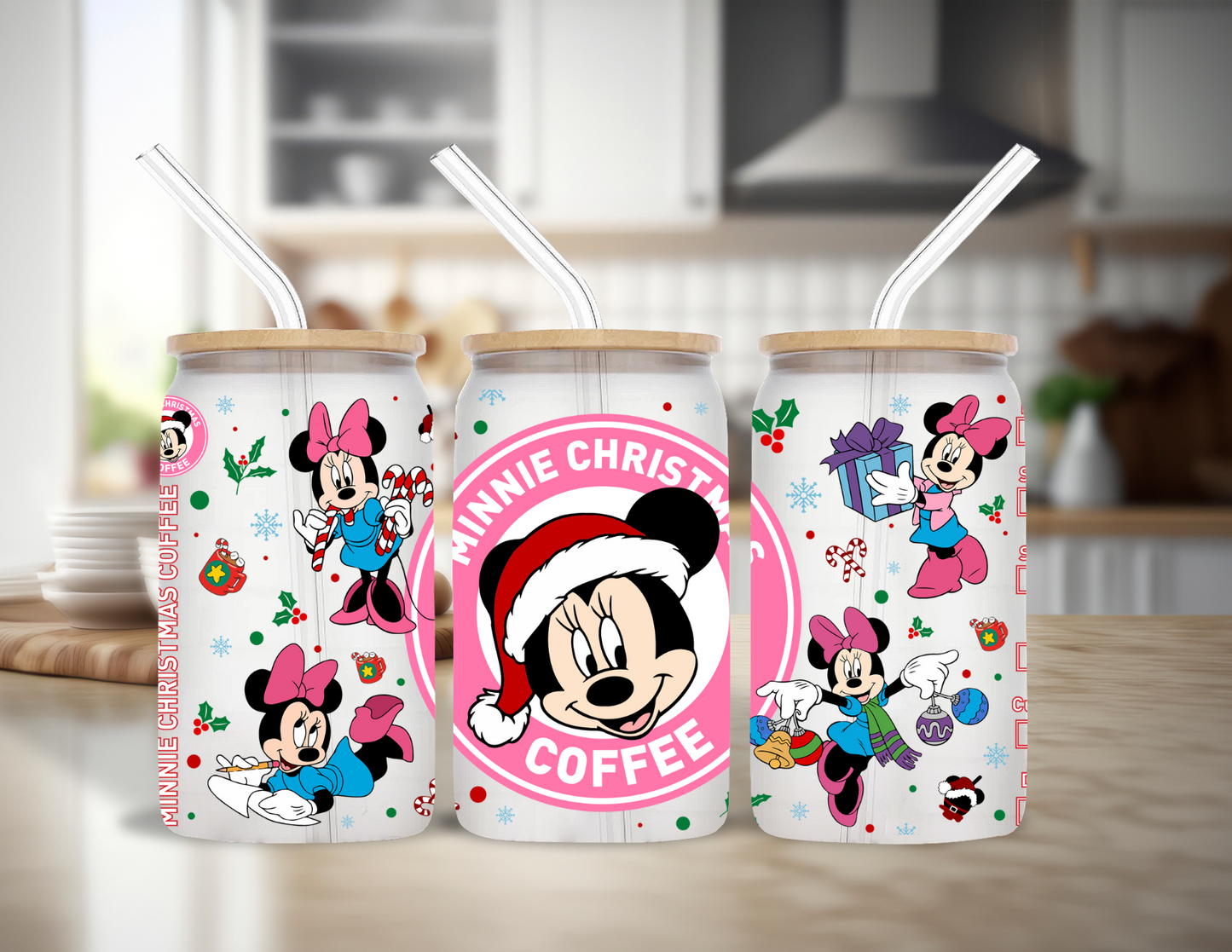 Christmas Coffee Glass Cup