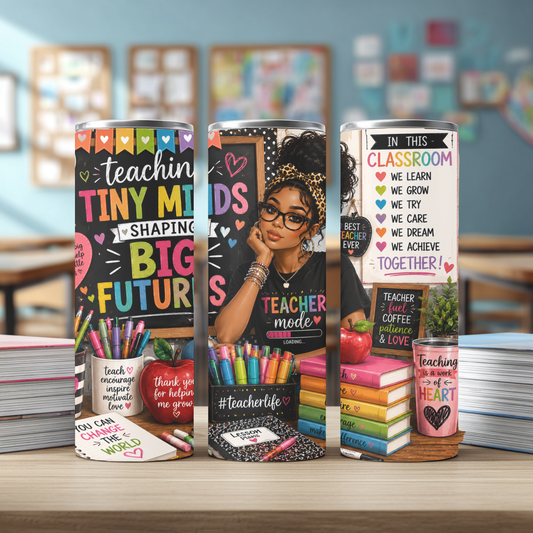 TINY MINDS TEACHER TUMBLER