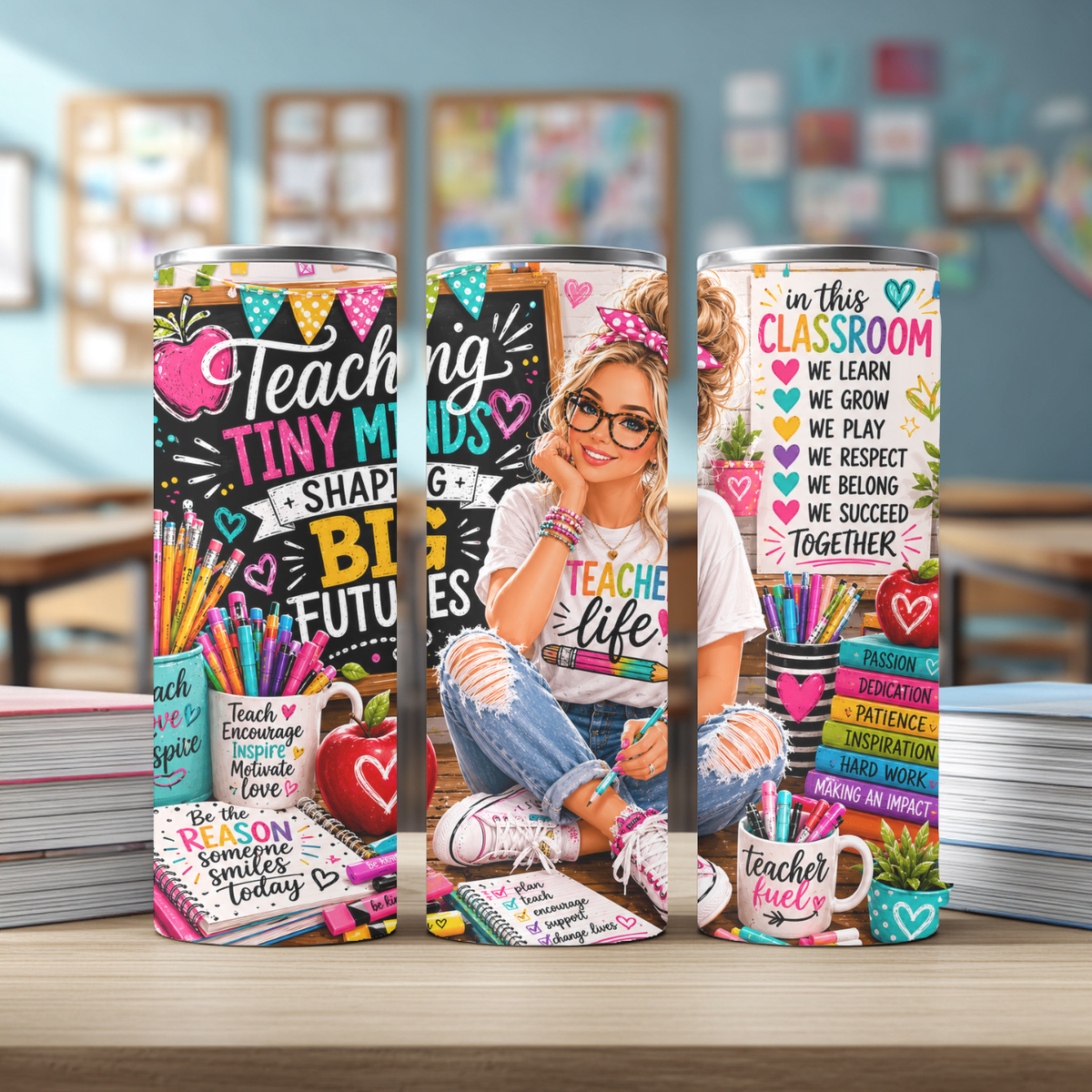 TINY MINDS TEACHER TUMBLER