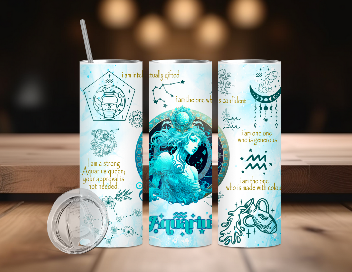 AQUARIUS ZODIAC TUMBLER
