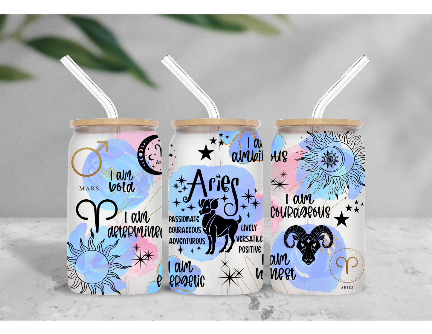 Aries Glass Cup