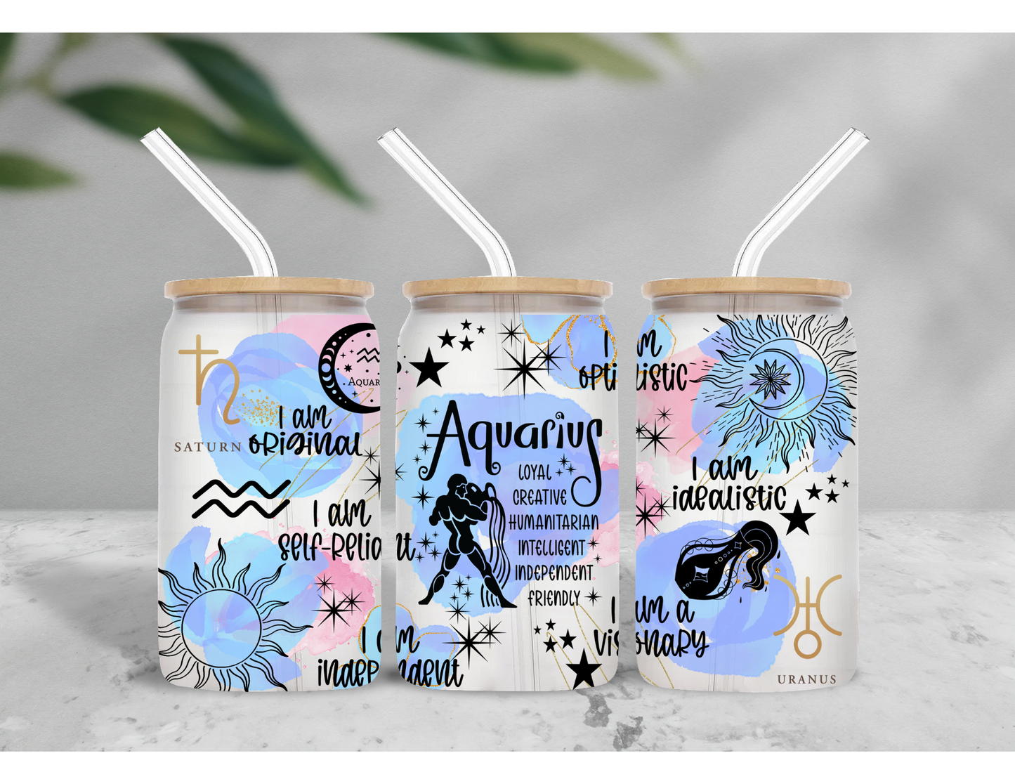 Aquarius Glass Cup