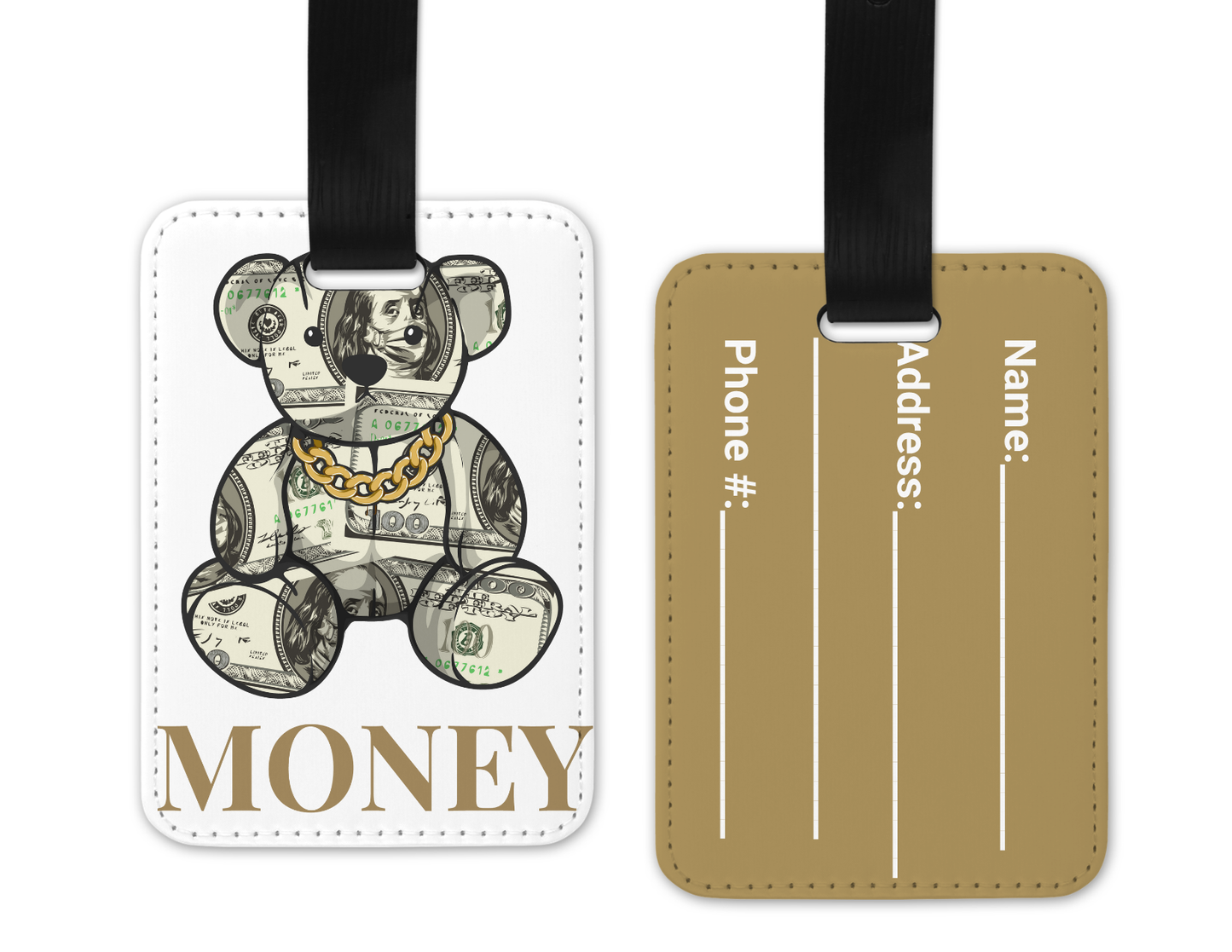 Money Bear Luggage Tag