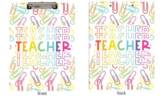 Teacher Paperclips Clipboard