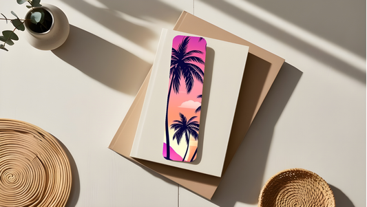 Sunset Palm Tree Bookmark