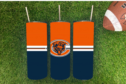 CHICAGO BEARS SKINNY TUMBLER