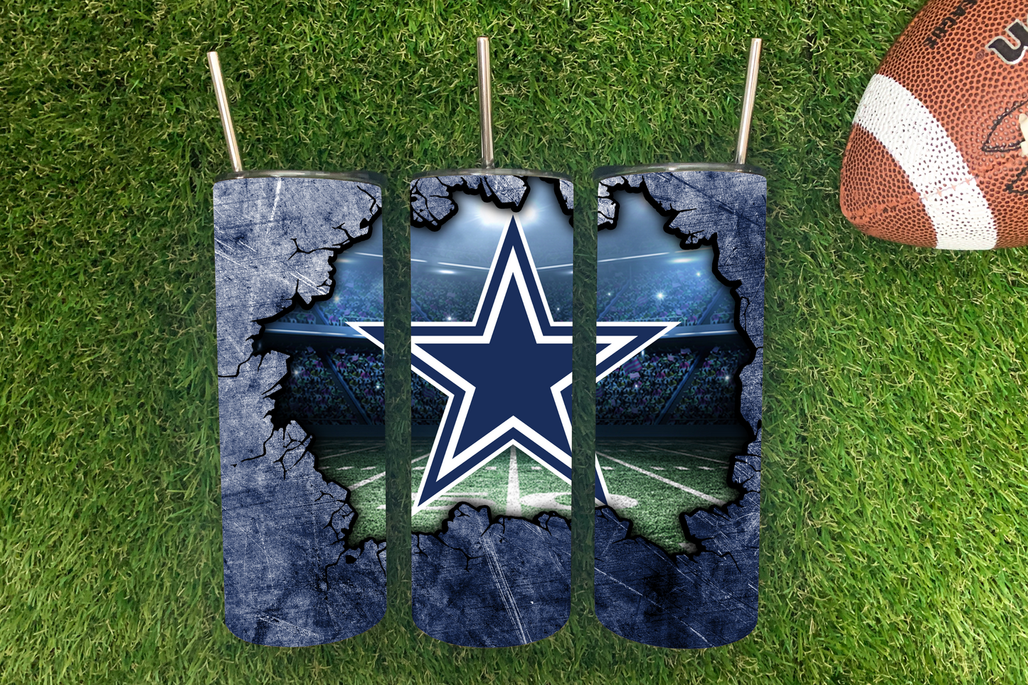 COWBOYS SKINNY TUMBLER