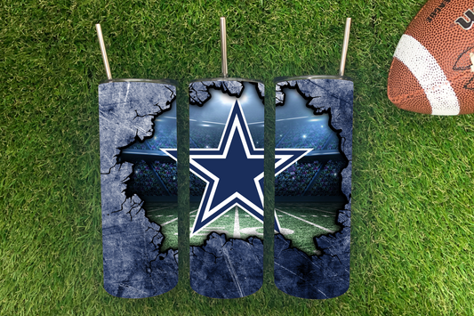 COWBOYS SKINNY TUMBLER