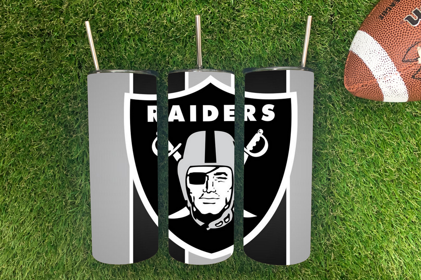 LAS VEGAS RAIDERS SKINNY TUMBLER