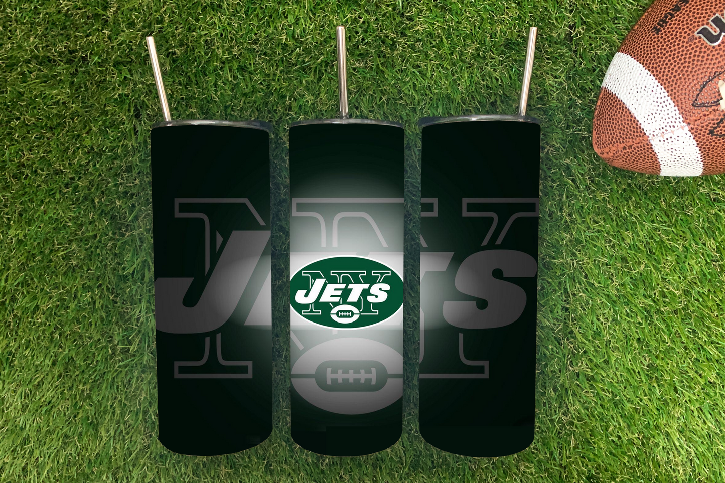 NEW YORK JETS SKINNY TUMBLER