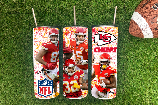 KANSAS CITY CHIEFS SKINNY TUMBLER