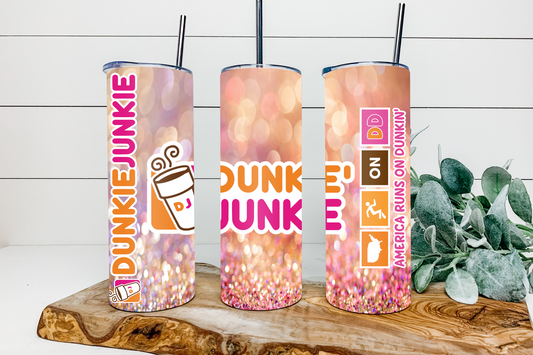 Dunkie Junkie Pink Skinny Tumbler