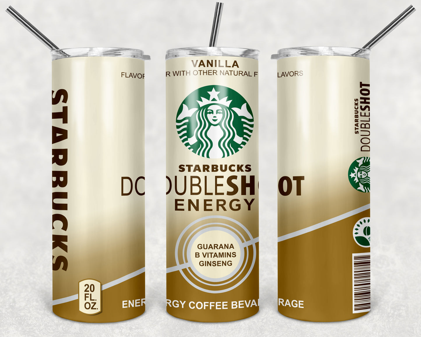 STARBUCKS DOUBLE SHOT ENERGY SKINNY TUMBELR (4 STYLES)