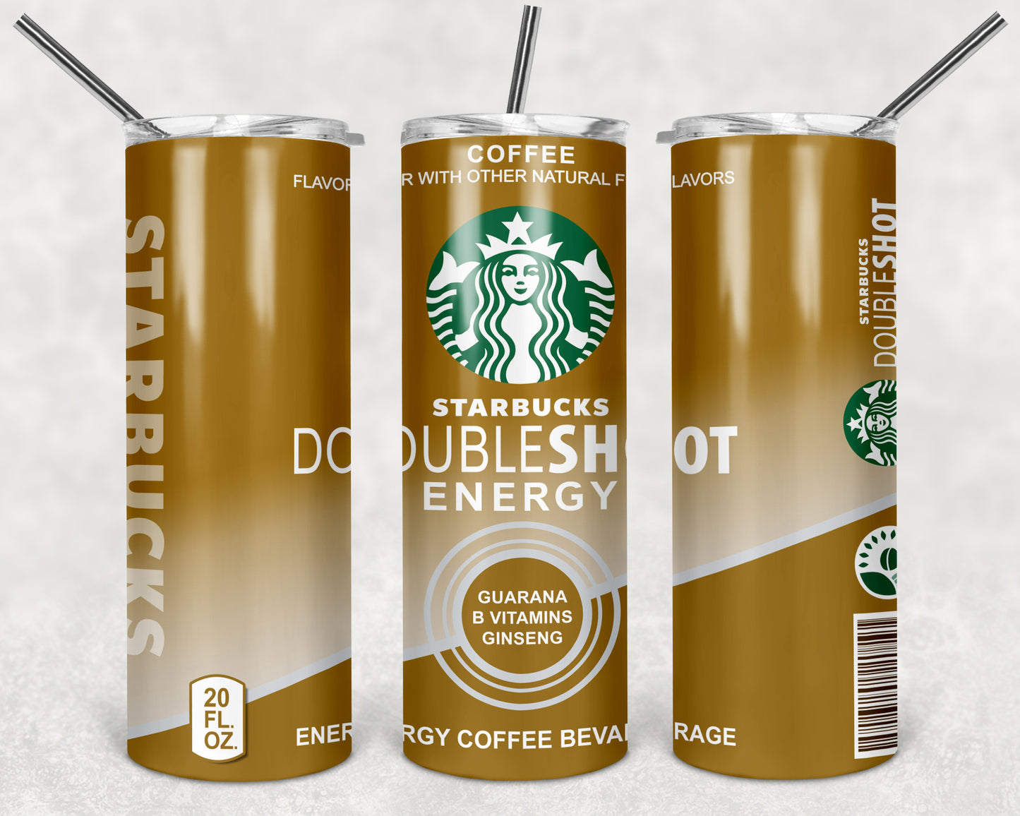 STARBUCKS DOUBLE SHOT ENERGY SKINNY TUMBELR (4 STYLES)