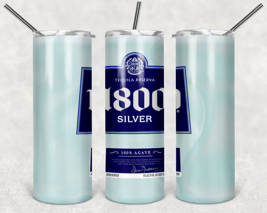 1800 SILVER SKINNY TUMBLERS